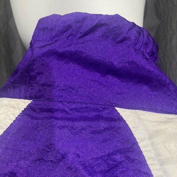 Milano Sport Vtg Windbreaker Tracksuit Jogging Set 1980's L Purple Teal MINT - Picture 9 of 10